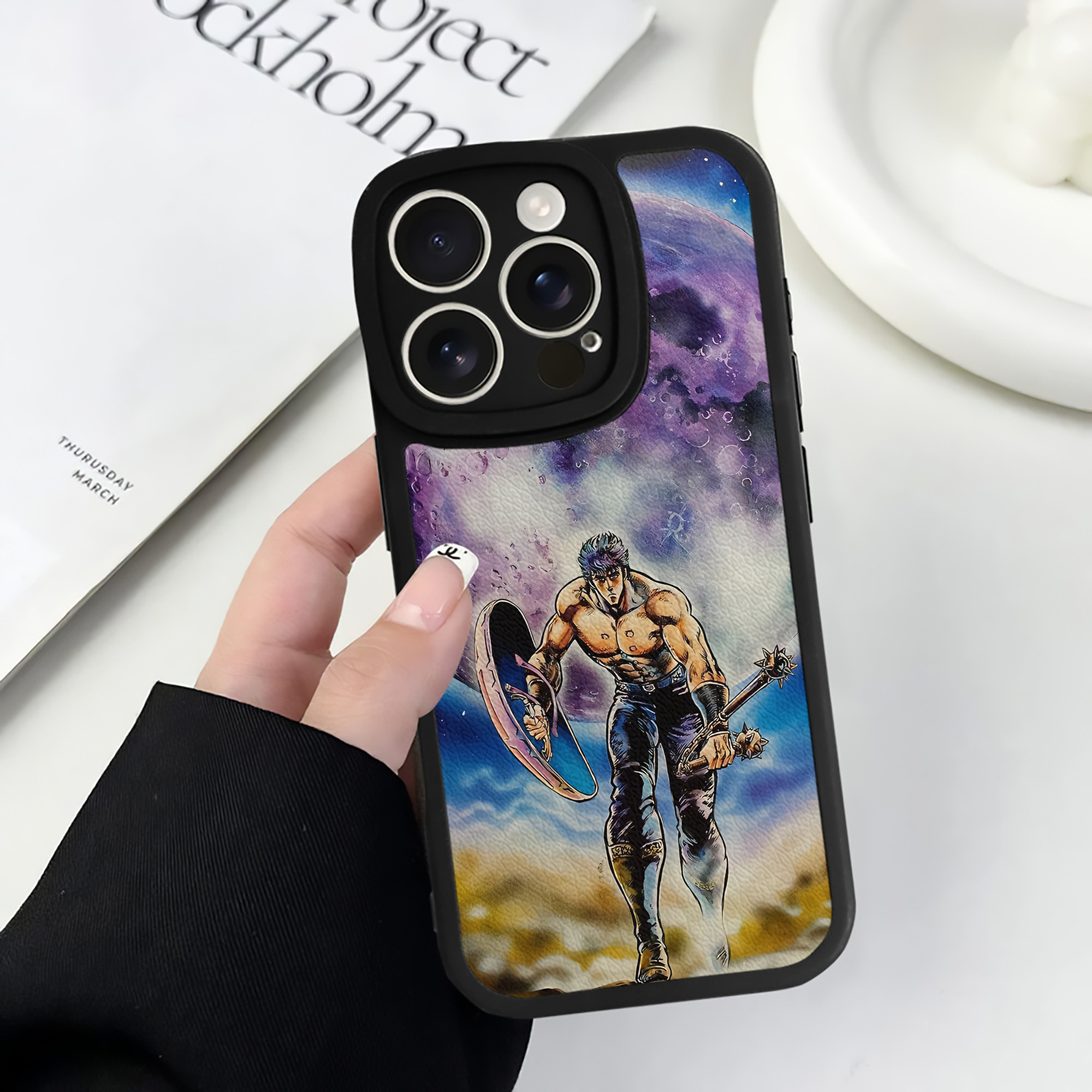 （画像用） 北斗の拳 Fist of the North Star 【iPhone 16シリーズ対応】シリコンスマホケース（レザー調） 材質：シリコン